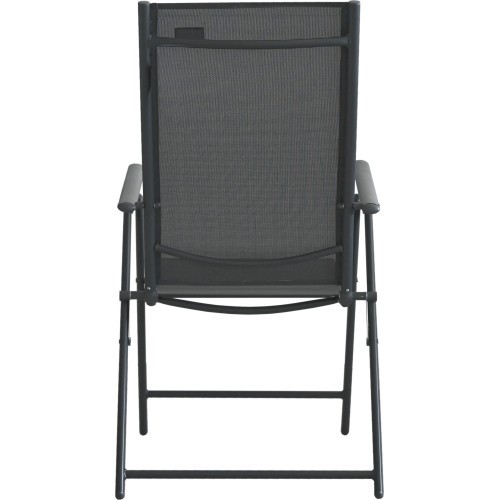 Folding garden chair PULA dark grey