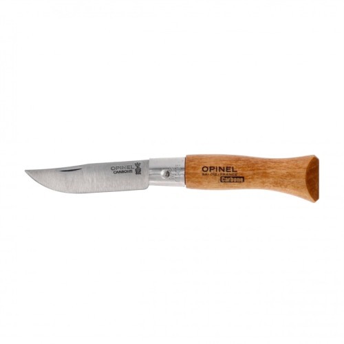 Складной нож Opinel №3, углеродистая сталь, рукоять из бука