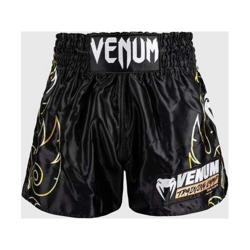 Шорты Muay Thai Venum VTC Flames, черно-золотые