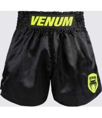 Venum Classic Evo Muay Thai Shorts - Black/ Neon Yellow