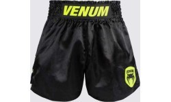 Venum Classic Evo Muay Thai Shorts - Black/ Neon Yellow