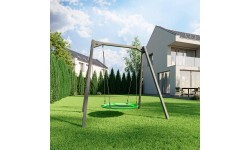 Качели на подшипниках PREMIUM MO-015, 1-местные, широкая рама – Marbo Sport