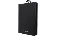 Salokāms ciets vingrošanas paklājs ar līplenti, 180 x 90 x 5 cm, melns - Marbo Sport