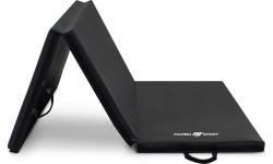 Foldable hard gymnastics mat with Velcro fasteners, 180 x 90 x 5 cm, black - Marbo Sport