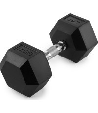 Gumijota čuguna hantle HEX 17,5 kg - UpForm