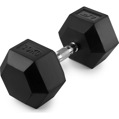 HEX 30 kg rubberized cast iron dumbbell - UpForm