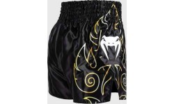 Venum VTC Flames Muay Thai Shorts - Black/Gold