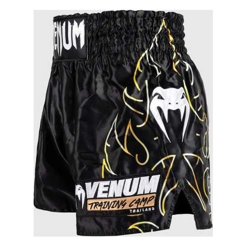 Шорты Muay Thai Venum VTC Flames, черно-золотые