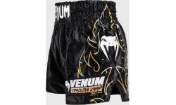 Venum VTC Flames Muay Thai šorti, melni/zelta