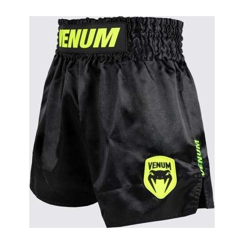 Venum Classic Evo Muay Thai Shorts - Black/ Neon Yellow