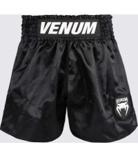 Venum Classic Evo Muay Thai šorti - melni/balti