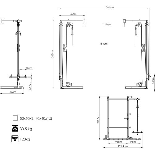 Vārtu pacēlājs MS-W108 2.0 - Marbo Sport