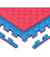 Tatami Puzzle Mat inSPORTline Sazegul 100 x 100 x 2 cm - červeno-modrá, vzor 5 proužků