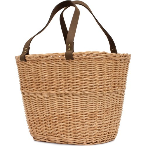 Handlebar bicycle bag // Lithuanian folk craftsmen, handmade, with holder (sand)