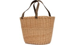 Handlebar bicycle bag // Lithuanian folk craftsmen, handmade, with holder (sand)