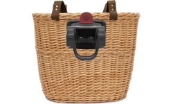 Handlebar bicycle bag // Lithuanian folk craftsmen, handmade, with holder (sand)