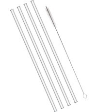 Replacement Straw Set for Insulated Tumblers w/ Cleaning Brush – 4 Pcs.