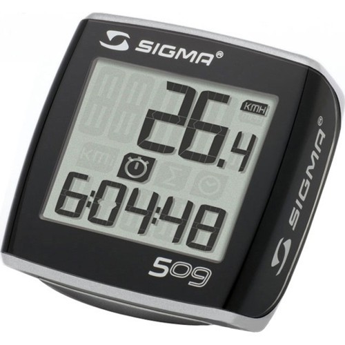 Velodators Sigma BC 509, vadu, 5 funkcijas (melns/sudraba)