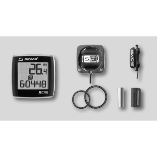 Sigma BC 509 Bike Computer, wired, 5 functions (black/silver)