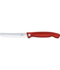 Нож Victorinox Swiss Classic 6.7831.FB, зубчатый, складной, красный