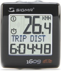 Sigma BC 1609 STS Cadence velosipēda dators // bezvadu, 16 funkcijas (melns/sudraba)