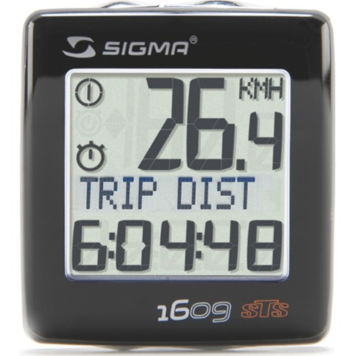 Sigma BC 1609 STS Cadence bike computer, wireless, 16 functions (black/silver)