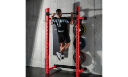Pie sienas stiprināms bīdāms spēka rāmis ar soliņu KLT34, sarkans, HMS Fitness