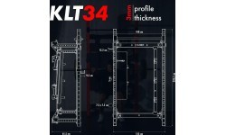 WALL-MOUNTED SLIDING POWER RACK WITH BENCH KLT34 RED HMS FITNESS