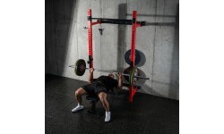 Pie sienas stiprināms bīdāms spēka rāmis ar soliņu KLT34, sarkans, HMS Fitness