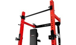 WALL-MOUNTED SLIDING POWER RACK WITH BENCH KLT34 RED HMS FITNESS