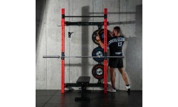 Pie sienas stiprināms bīdāms spēka rāmis ar soliņu KLT34, sarkans, HMS Fitness