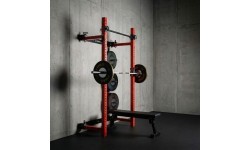 Настенная сдвижная силовая рама со скамьёй KLT34, красная, HMS Fitness