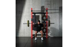 Настенная сдвижная силовая рама со скамьёй KLT34, красная, HMS Fitness