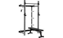 Настенная выдвижная силовая рама со скамьёй KLT34 серая HMS Fitness