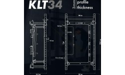 Pie sienas stiprināms bīdāms spēka statīvs ar soliņu KLT34 pelēks HMS Fitness