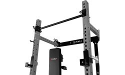 Pie sienas stiprināms bīdāms spēka statīvs ar soliņu KLT34 pelēks HMS Fitness