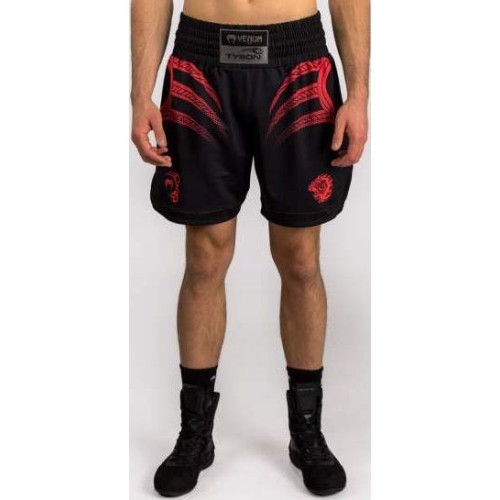Venum x Mike Tyson Tiger Boxing Shorts - Deep Black/Intense Red