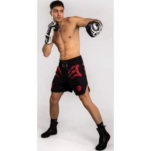 Venum x Mike Tyson Tiger Boxing Shorts - Deep Black/Intense Red