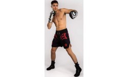 Venum x Mike Tyson Tiger Boxing Shorts - Deep Black/Intense Red