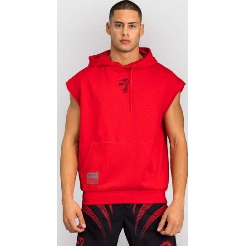 Venum x Mike Tyson Tiger Sleeveless Hoodie - Intense Red/Deep Black