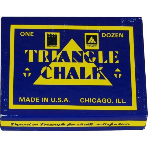 Бильярдный мел Triangle, зелёный, 12 шт.