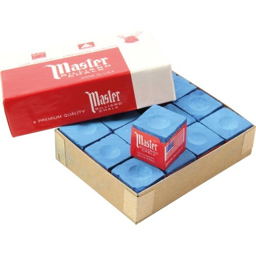 Billiard Chalk Master Sky Blu, 12pcs