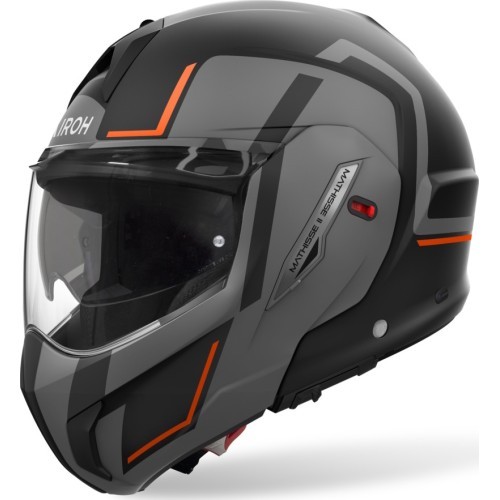 Flip-Up Motorcycle Helmet AIROH MATHISSE 2 Genius P/J Matte Orange