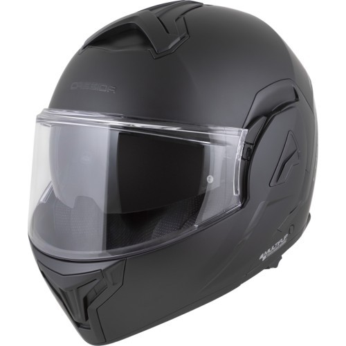 Flip-Up Motorcycle Helmet Cassida MultiFlip Solid BlackOut P/J - černá matná/černá