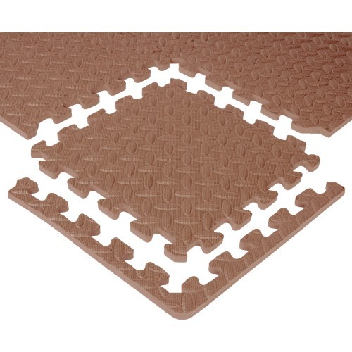 Puzles paklājs inSPORTline Famkin (12 flīzes, 18 malas) - Mocha mousse