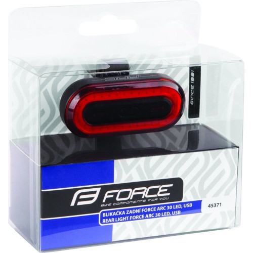Aizmugurējais lukturis Force ARC 40LM 30LED USB