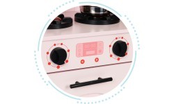 Koka bērnu virtuve ar cepeškrāsni, plīts virsmu un mikroviļņu krāsni ECOTOYS