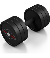 Rubber-coated dumbbell Marbo - 20 kg, black