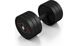 Rubber-coated dumbbell Marbo - 20 kg, black