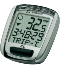 Velosipēdu dators SIGMA 700, 8 funkcijas (sudraba krāsā)